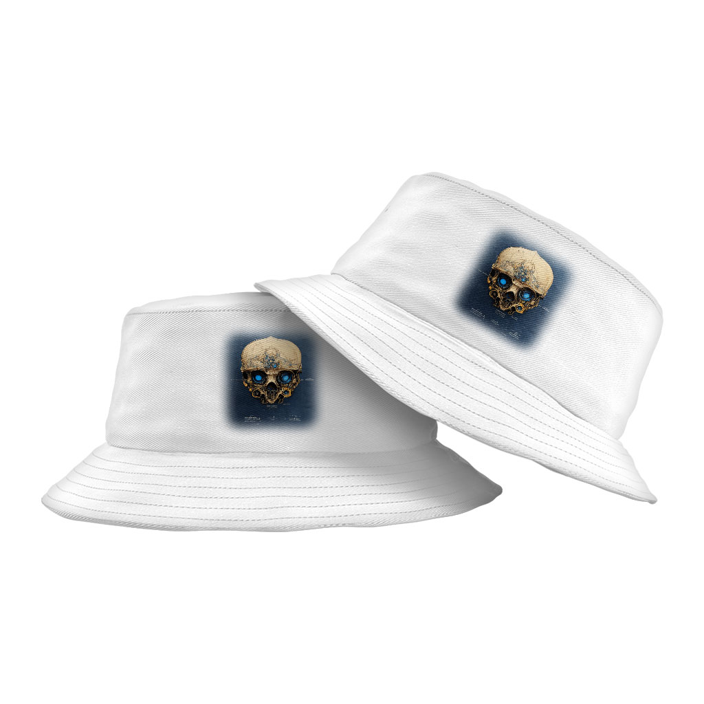 Skull Face Concept Art Bucket Hat – Unique Graphic Hat | Shopamericaio