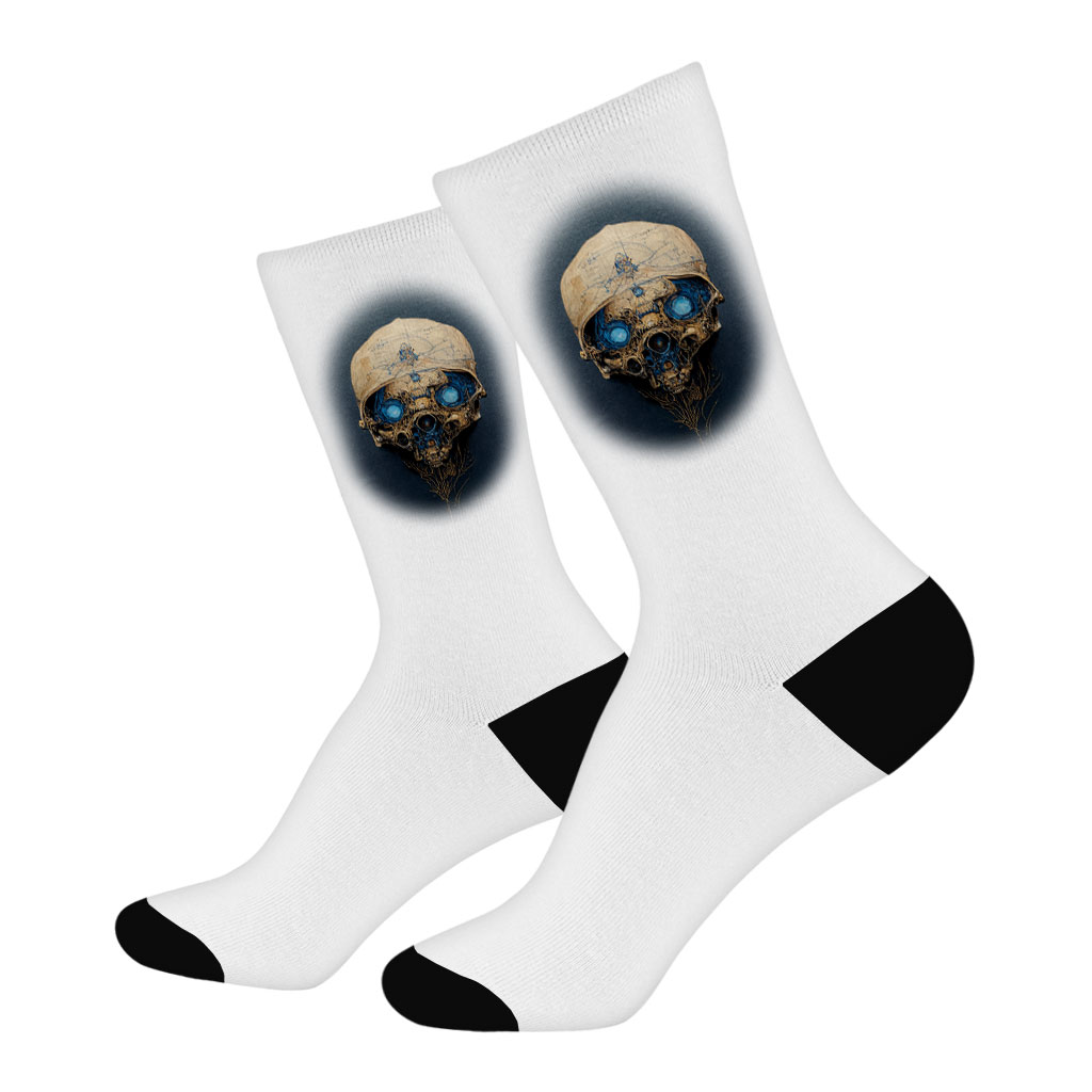 Abstract Skull Painting Socks – Skull Design Novelty Socks | Shopamericaio