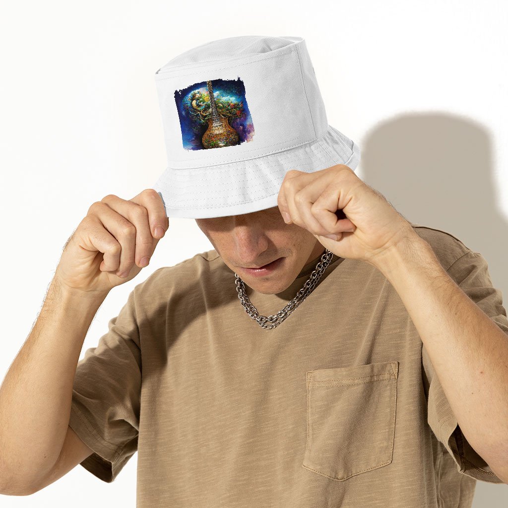 Nature Guitar Art Bucket Hat – Graphic Bucket Hat | Oni Mask Socks