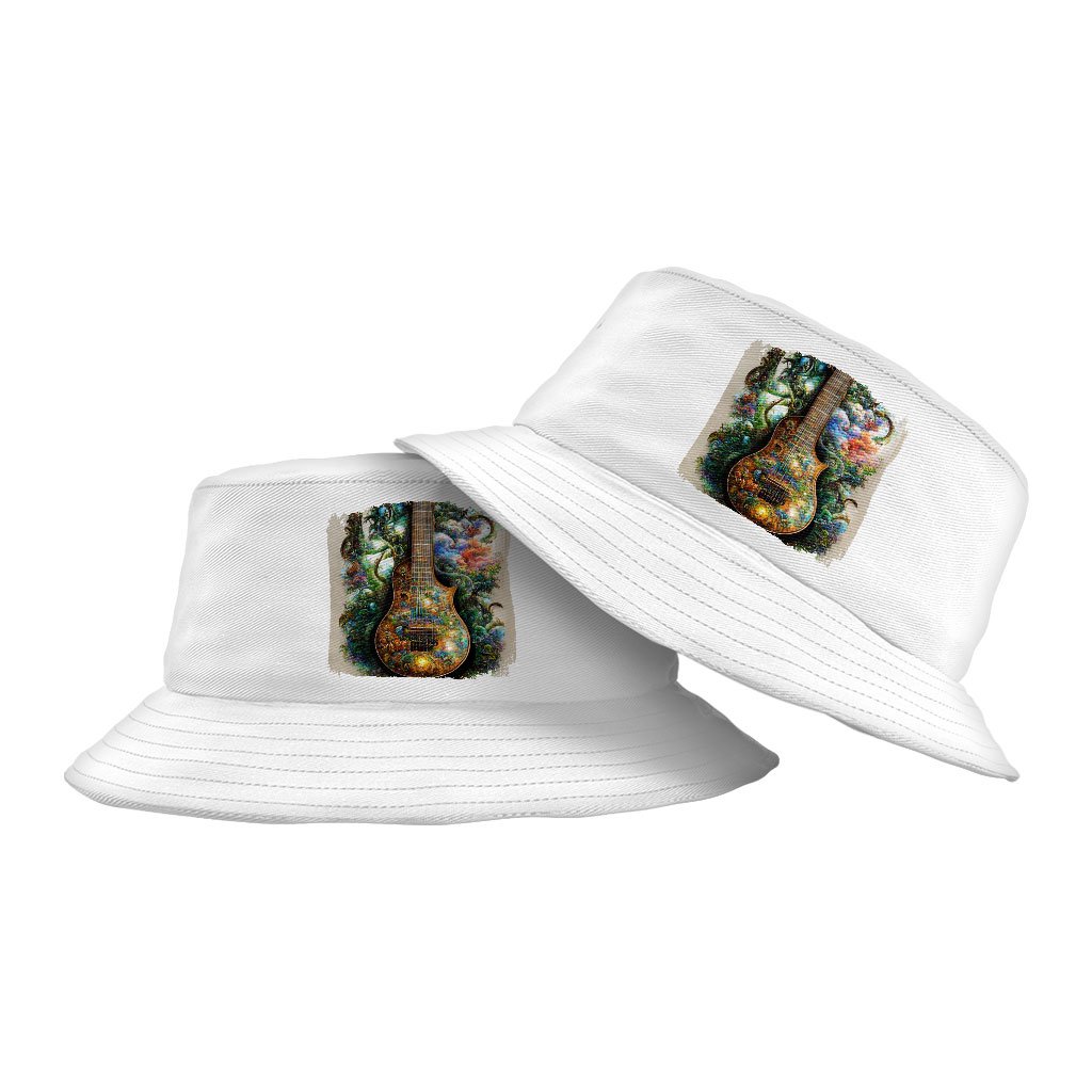 Guitar Tree Art Bucket Hat – Printed Hat | Woman Body Silhouette Art Makeup Bag