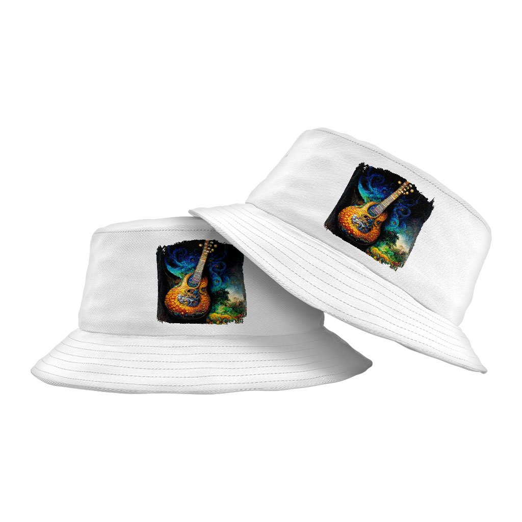 Colorful Nature Guitar Bucket Hat – Unique Graphic Hat | Shopamericaio