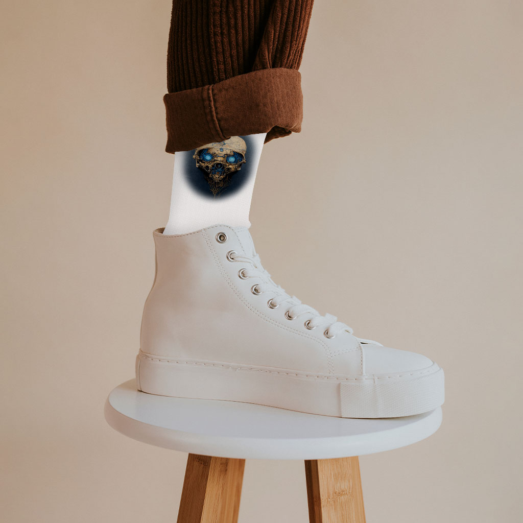 Abstract Skull Painting Socks – Skull Design Novelty Socks | Shopamericaio