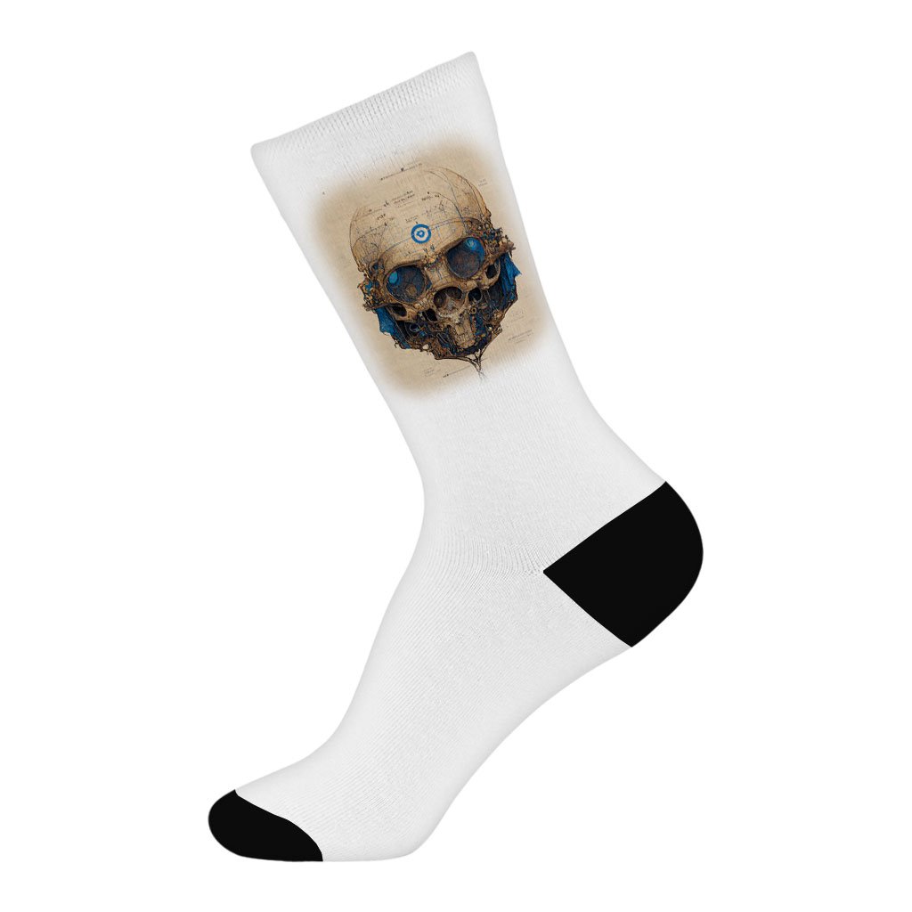 Skull Concept Art Socks – Vintage Novelty Socks | Skull Designer Bucket Hat