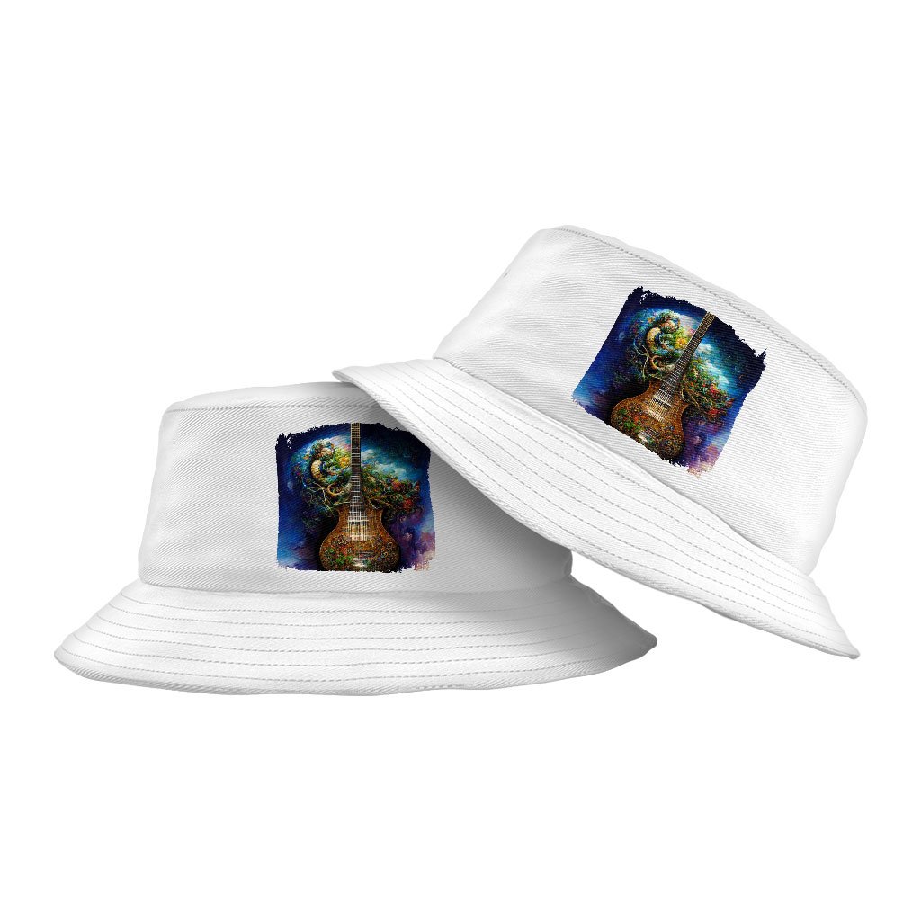 Nature Guitar Art Bucket Hat – Graphic Bucket Hat | Oni Mask Socks