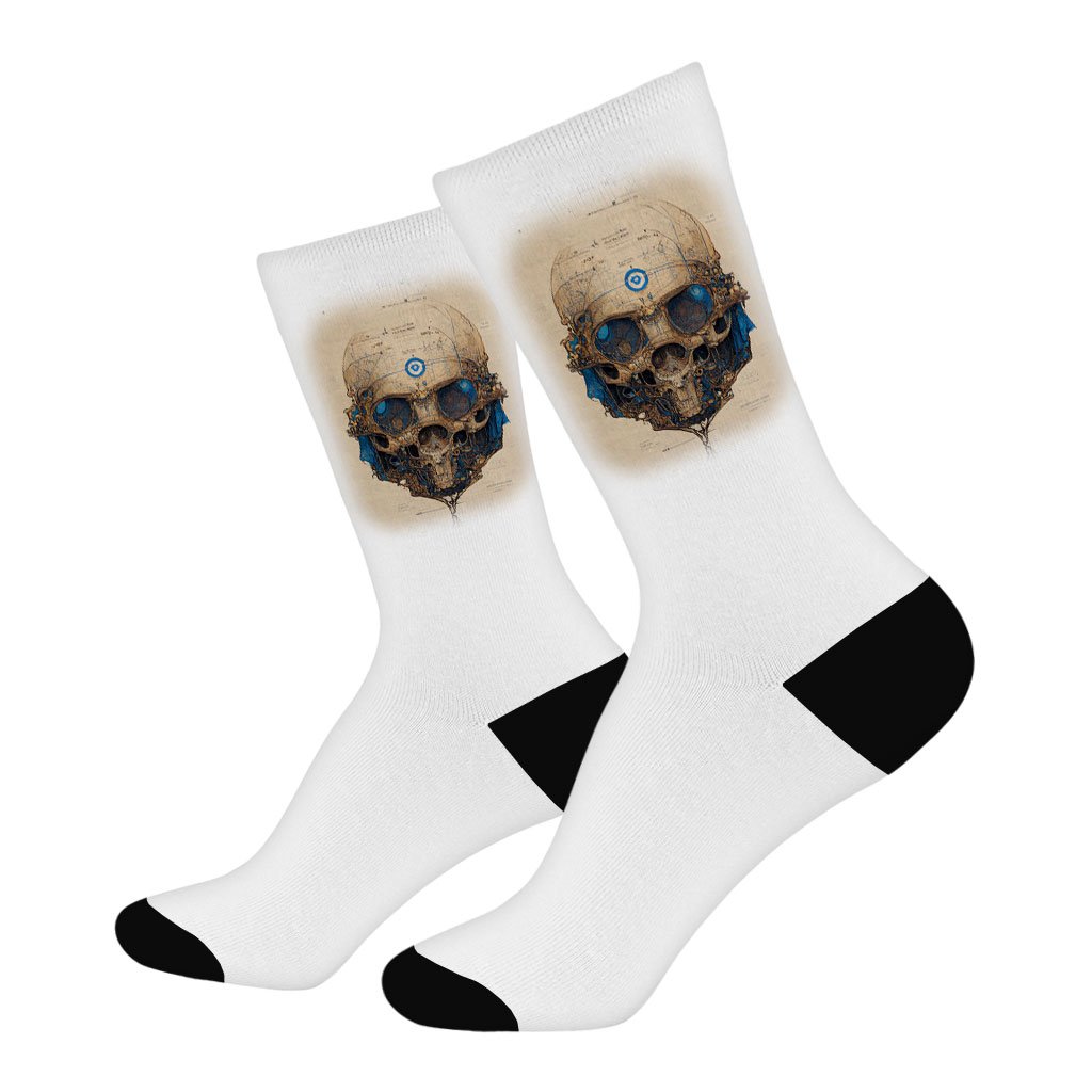 Skull Concept Art Socks – Vintage Novelty Socks | Skull Designer Bucket Hat