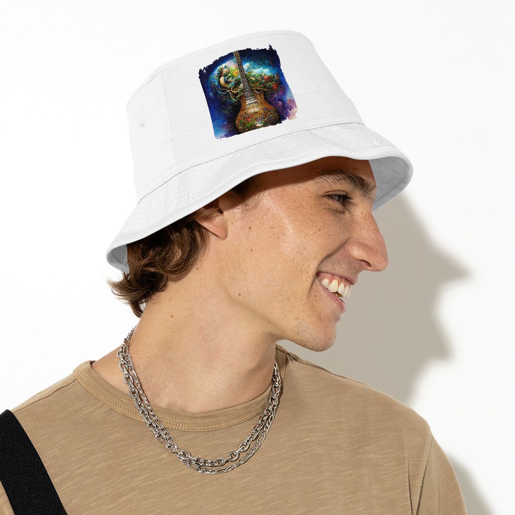 Nature Guitar Art Bucket Hat – Graphic Bucket Hat | Oni Mask Socks