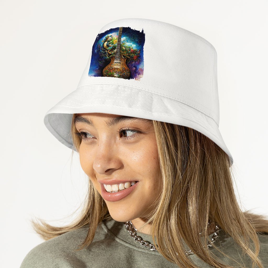 Nature Guitar Art Bucket Hat – Graphic Bucket Hat | Oni Mask Socks