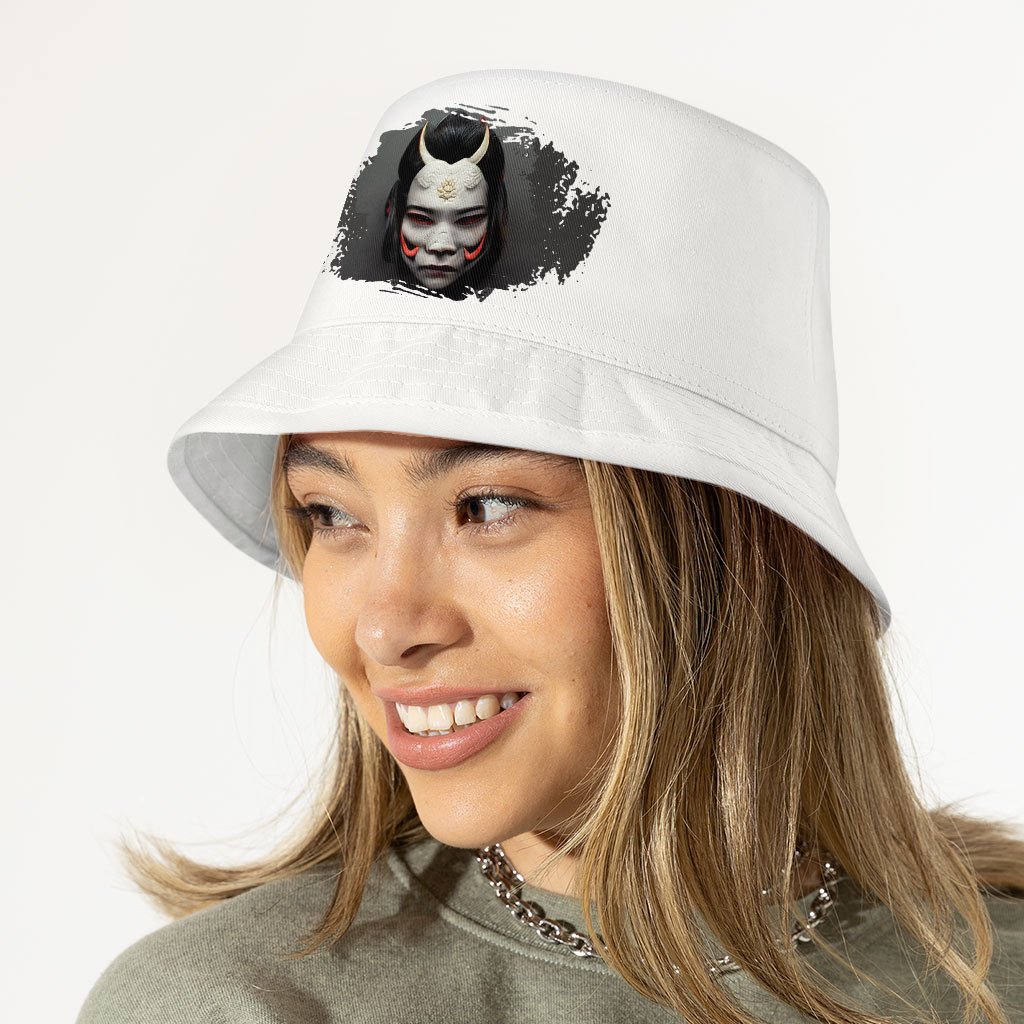 Hannya Mask Bucket Hat – Mythology Hat – Graphic Bucket Hat | Shopamericaio
