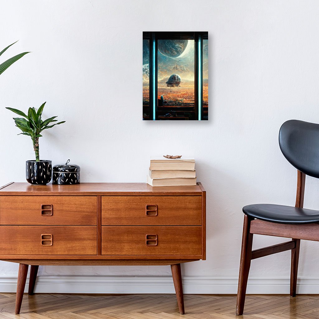 Future City Art Wall Picture – Printed Stretched Canvas – Cool Wall Art