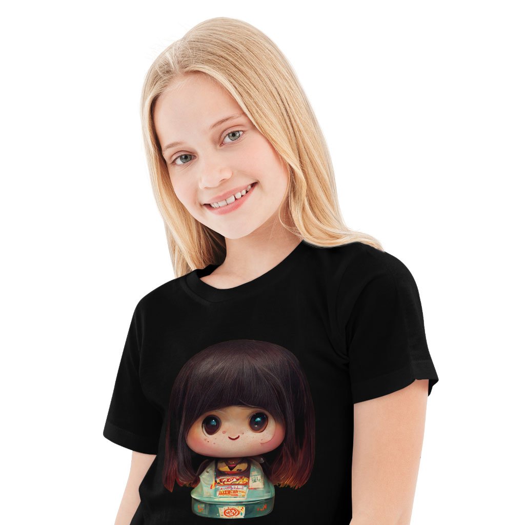 Girl Print Kids’ T-Shirt – Japanese T | Cute Dino Toddler Hoodie | Shopamericaio