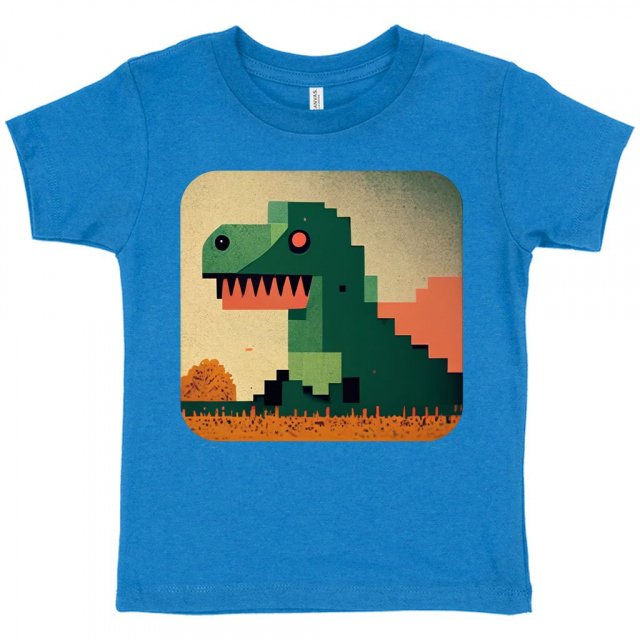 Dinosaurs Pixel Art Toddler T-Shirt – Dino Kids’ T | Dino Baby Bibs