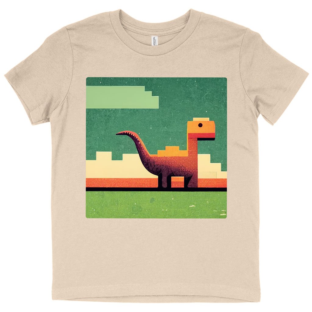 Dino Pixel Art Kids’ T-Shirt – Dinosaurs T | Dinosaurs Puzzles | Shopamericaio