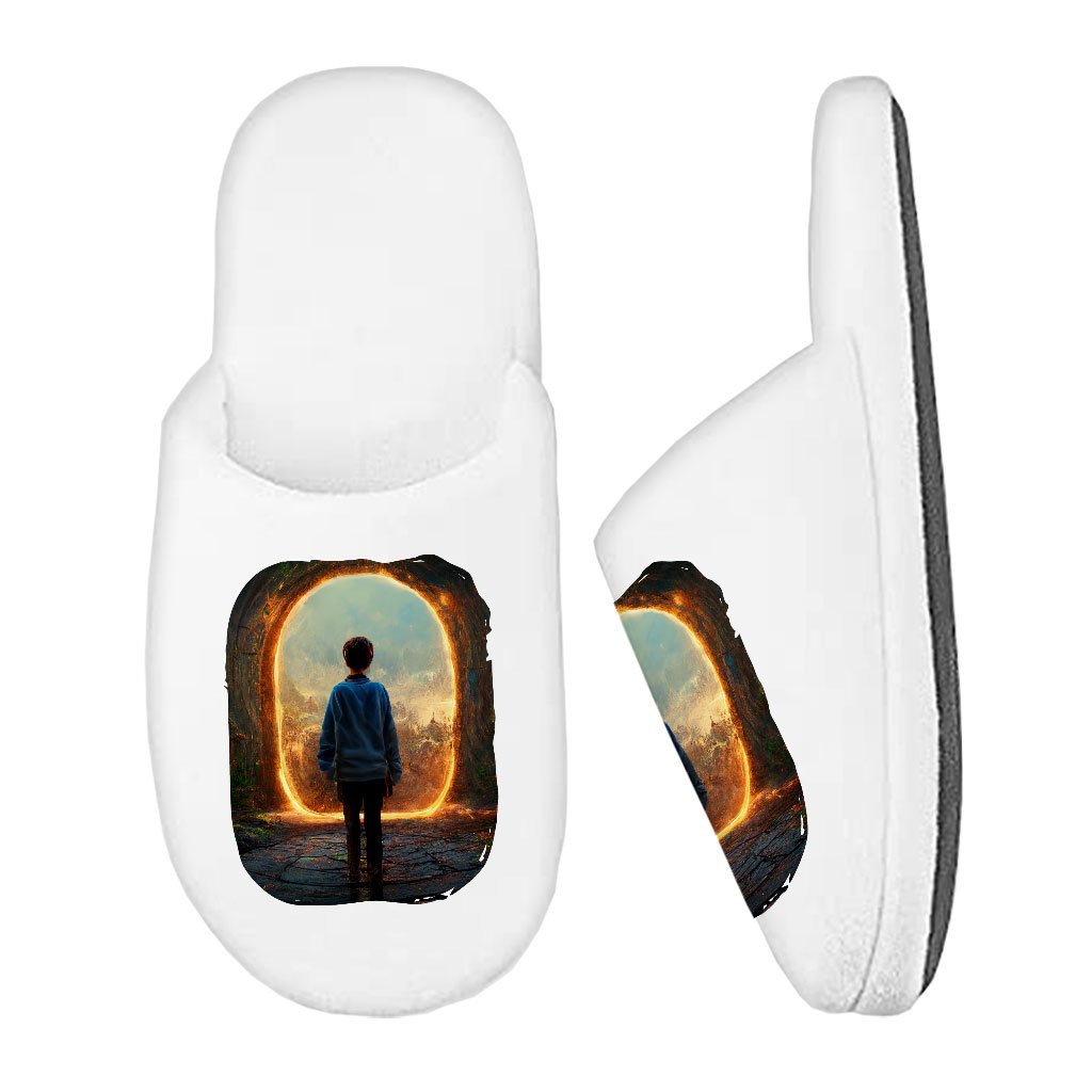 Fantasy Land Art Memory Foam Slippers – Fairy Slippers – Portal Slippers