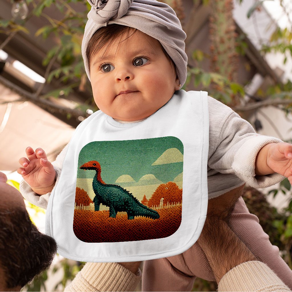 Cute Little Dino Baby Bibs – Dinosaurs Baby Feeding Bibs – Retro Bibs for Eating