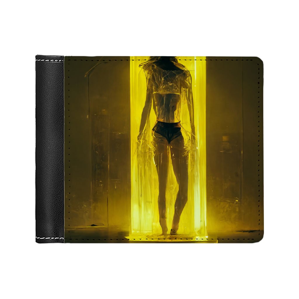 Woman Silhouette Art Men’s Wallet – Printed Wallet – Futuristic Wallet