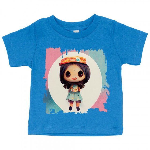 Kawaii Baby Girl Baby Jersey T-Shirt – Anime Style Baby T-Graphic T