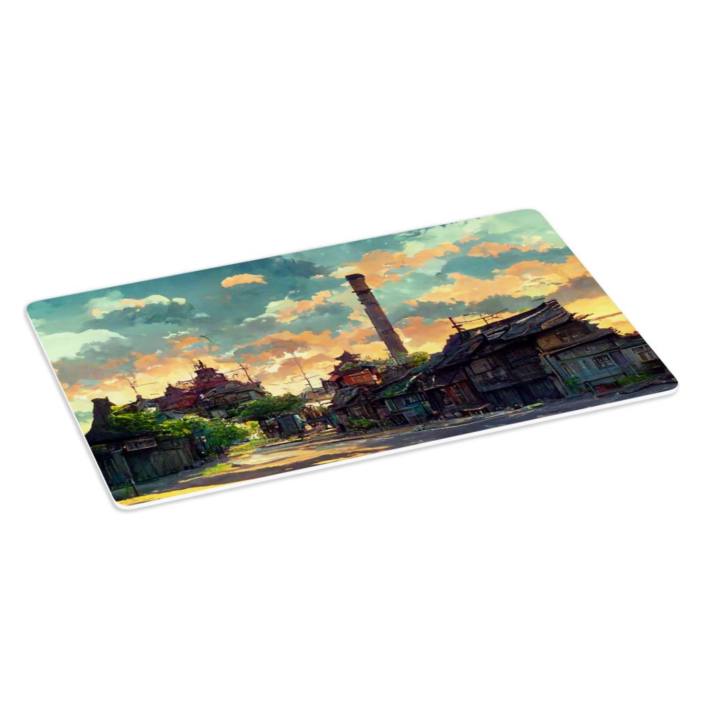 Cartoon City Concept Art Placemats 2 PCS – Anime Placemats for Kitchen Table