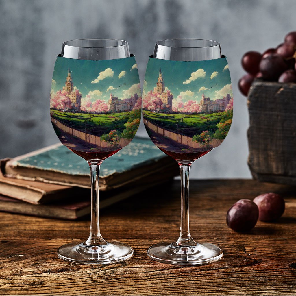 Anime City Scenery Art Wine Glass Sleeve – Nature Sleeves for Wine Glass