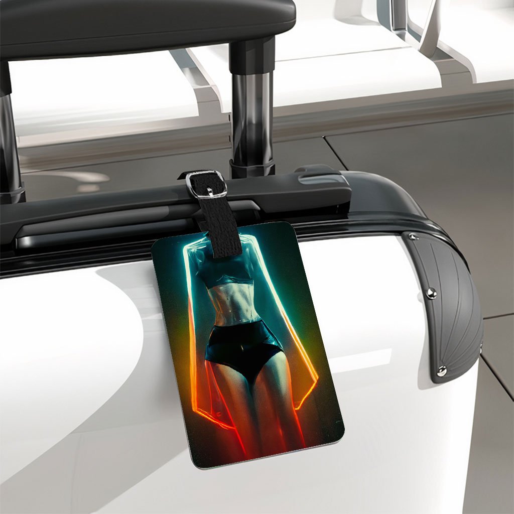 Cyberpunk Supermodel Character Art Luggage – Futuristic Travel Bag