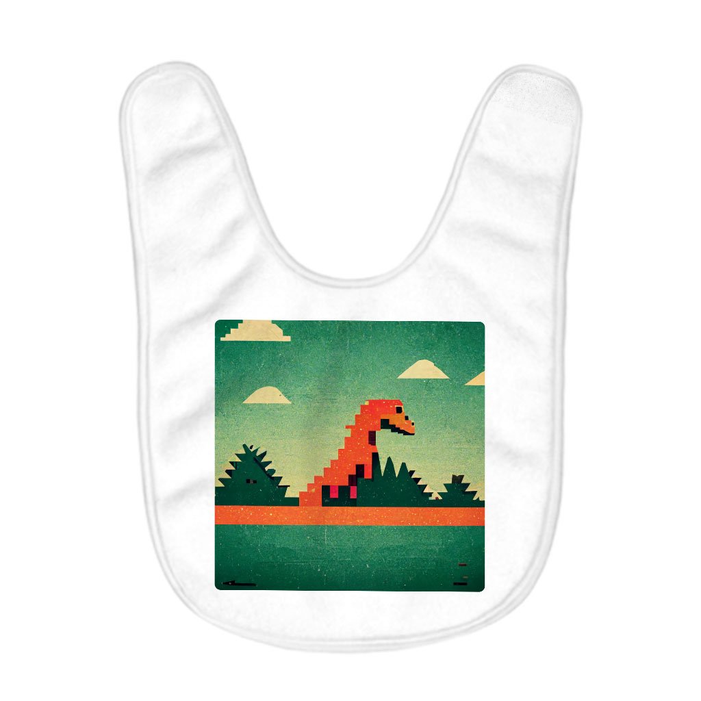 Dino Pixel Art Baby Bibs – Cute Dinosaur Baby Feeding Bibs | Shopamericaio