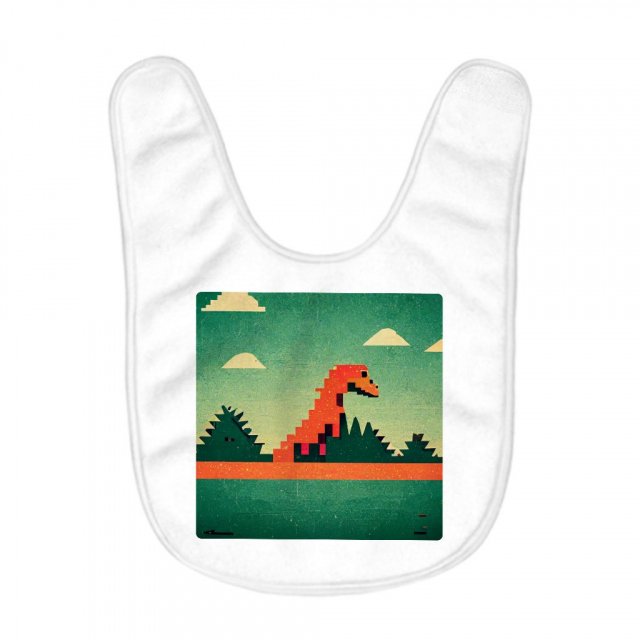 Dino Pixel Art Baby Bibs – Cute Dinosaur Baby Feeding Bibs | Shopamericaio