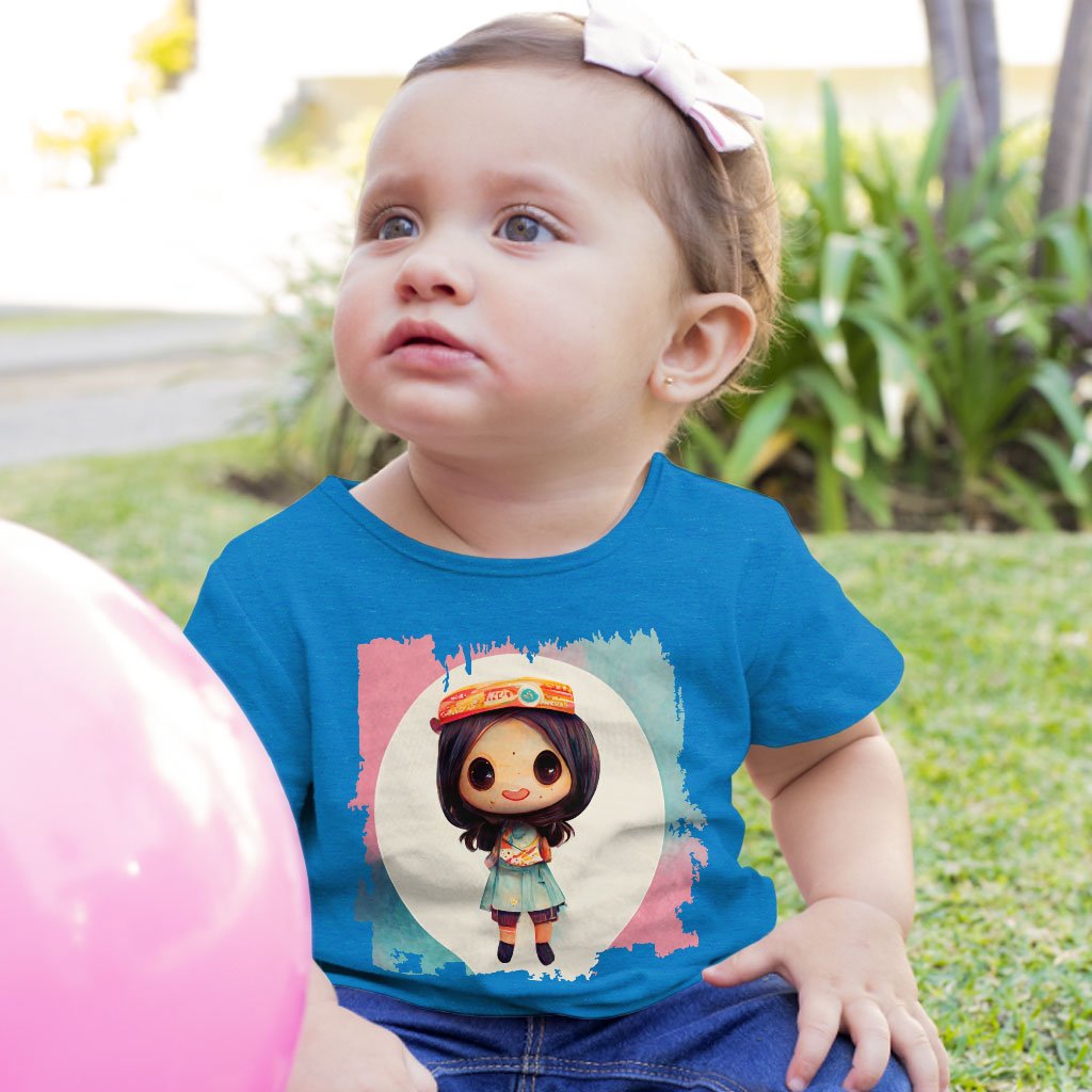 Kawaii Baby Girl Baby Jersey T-Shirt – Anime Style Baby T-Graphic T