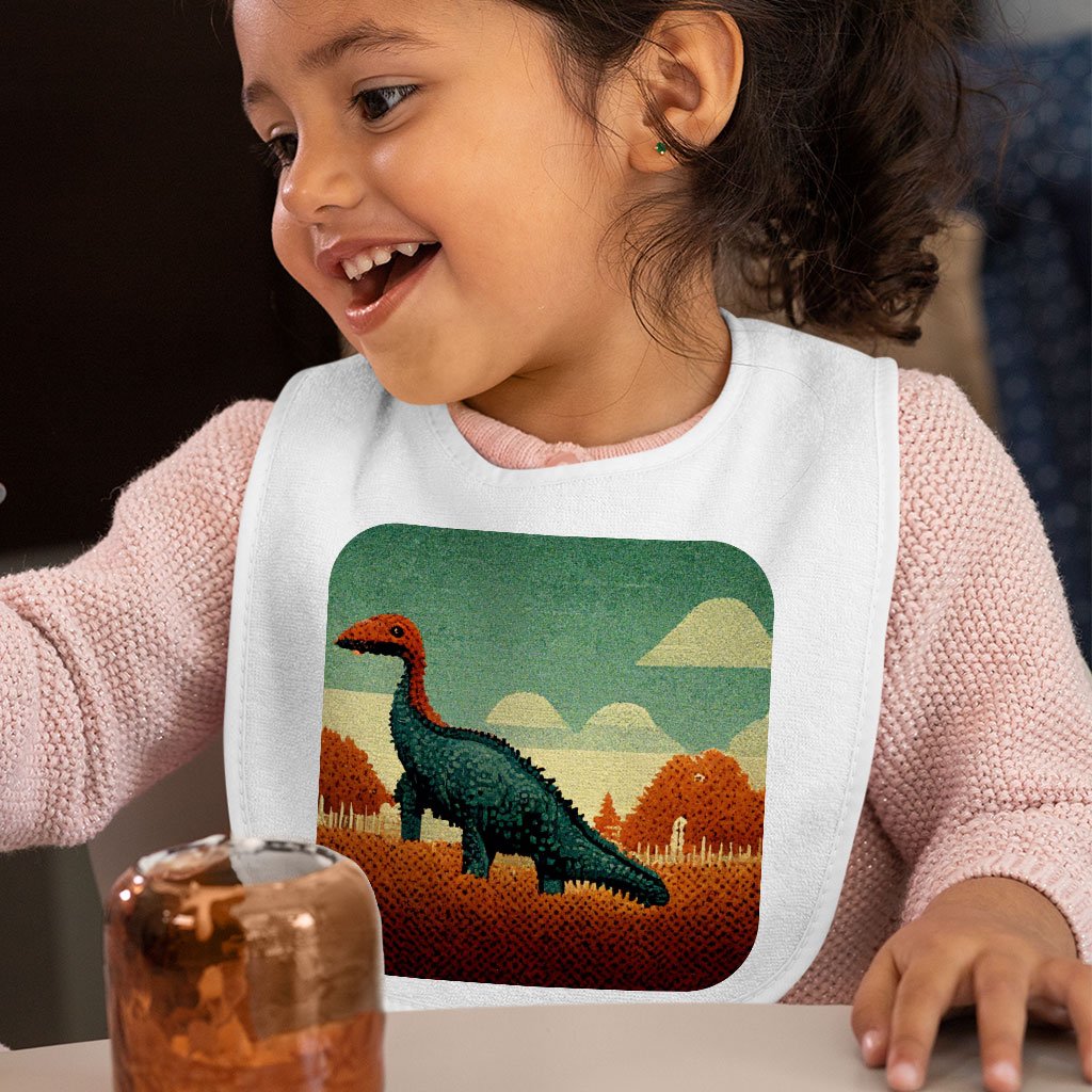Cute Little Dino Baby Bibs – Dinosaurs Baby Feeding Bibs – Retro Bibs for Eating