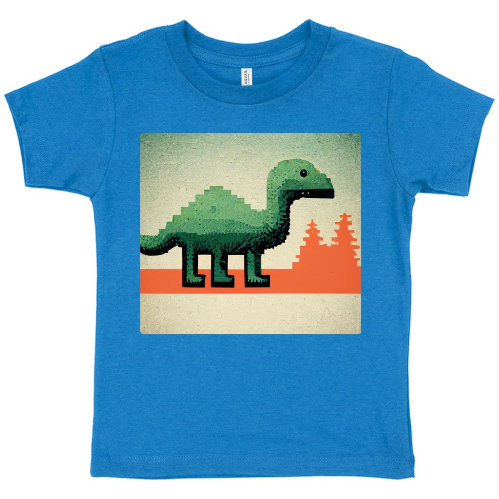 Dino Toddler T-Shirt – Pixel Kids’ T | Cute Dino Toddler Hoodie | Shopamericaio
