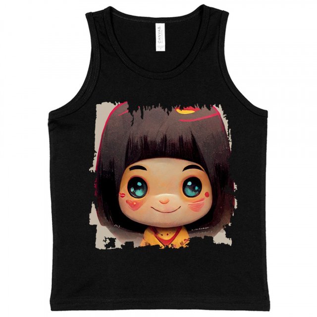 Japanese Cute Girl Kids’ Jersey Tank – Kawaii Sleeveless T-Shirt | Shopamericaio