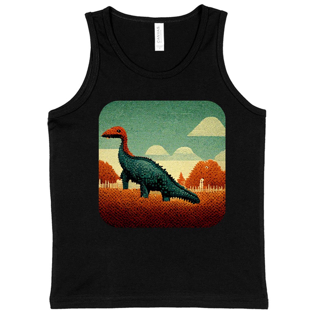 Cute Little Dino Kids’ Jersey Tank – Dinosaurs Sleeveless T-Shirt