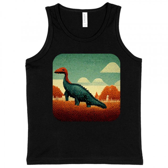Cute Little Dino Kids’ Jersey Tank – Dinosaurs Sleeveless T-Shirt