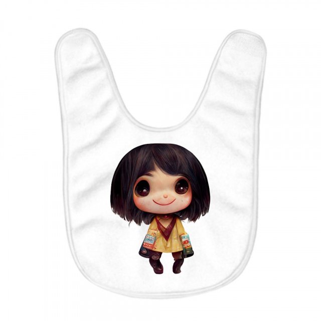 Kawaii Anime Face Baby Bibs – Cute Baby Feeding Bibs – Japanese Bibs for Eating