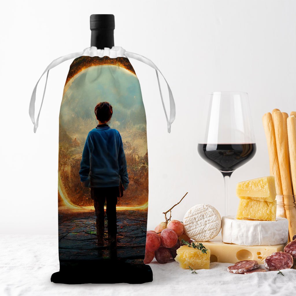 Fantasy Land Art Wine Tote Bag - Portal | Cute Demon Small Tote Bag