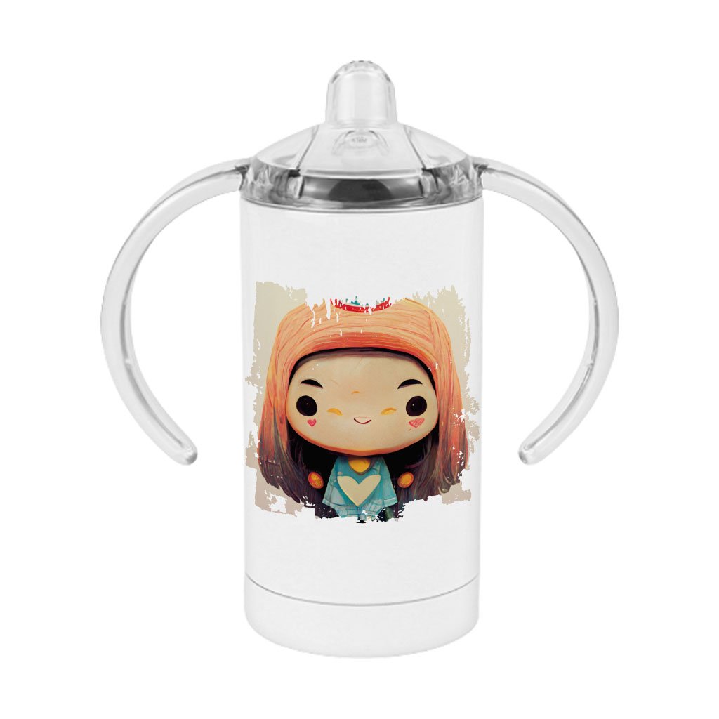 Cute Anime Girl Print Sippy Cup – Kawaii Baby Sippy Cup – Japanese Sippy Cup