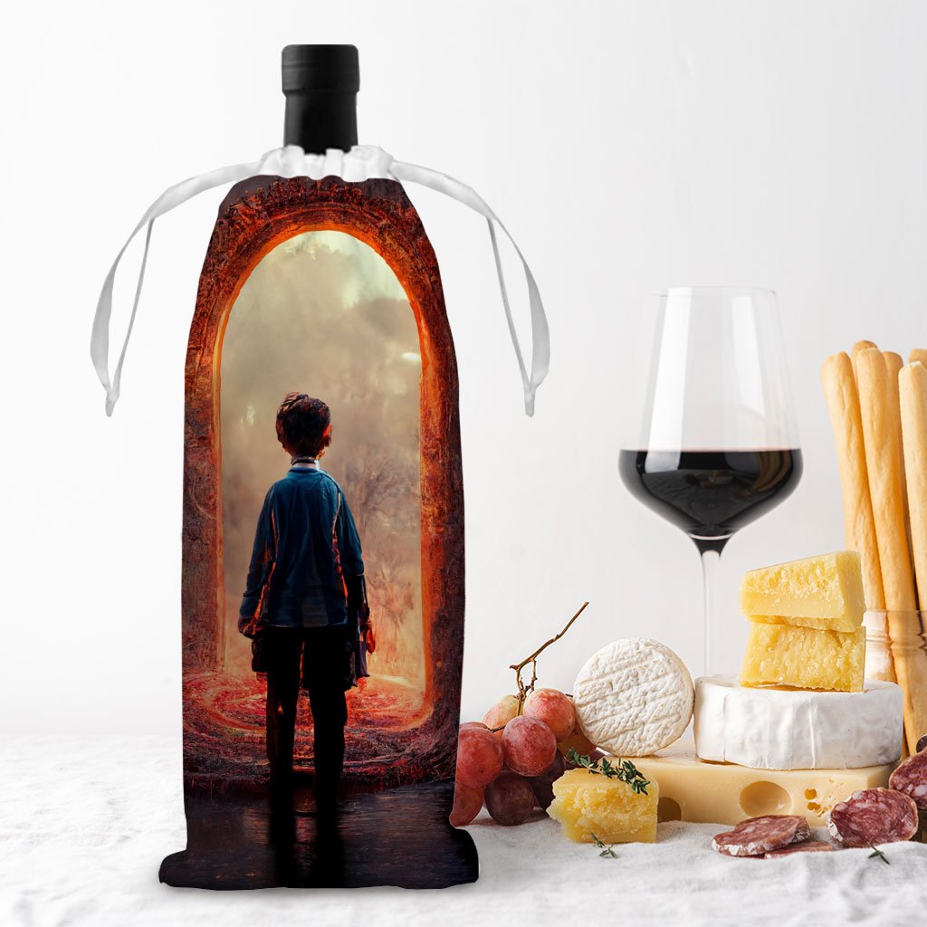 Magical World Fantasy Art Wine Tote Bag – Portal Wine Tote Bag | Shopamericaio