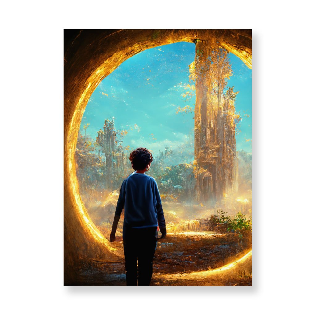 Mystical Fantasy World Art Wall Picture – Landscape Stretched Canvas