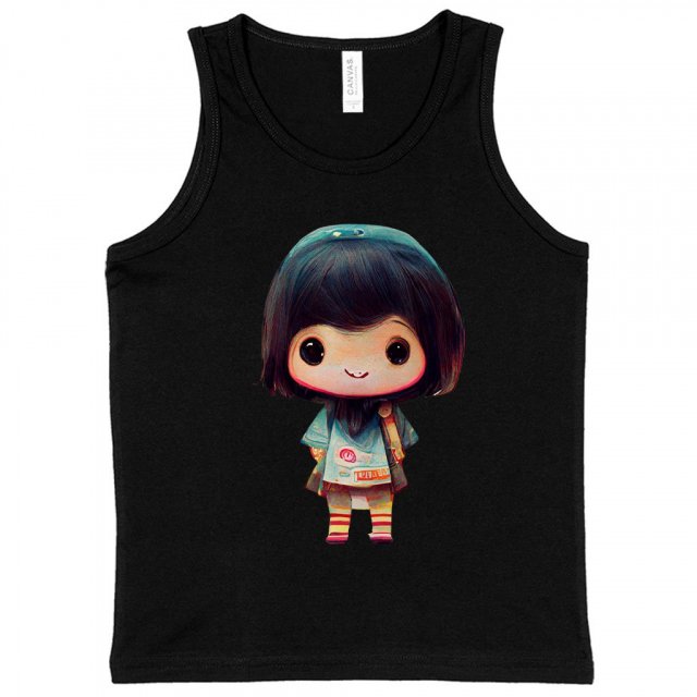 Kawaii Anime Kids’ Jersey Tank – Japanese Sleeveless T-Shirt | Shopamericaio