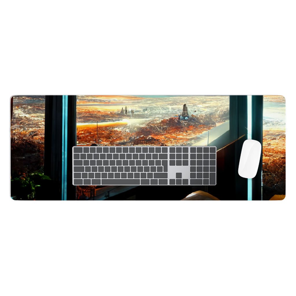 Futuristic Cities Fantasy Art Desk Mat – Cool Desk Pad | Shopamericaio