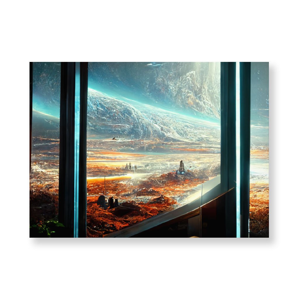Futuristic Cities Fantasy Art Wall Picture – Cool Stretched Canvas