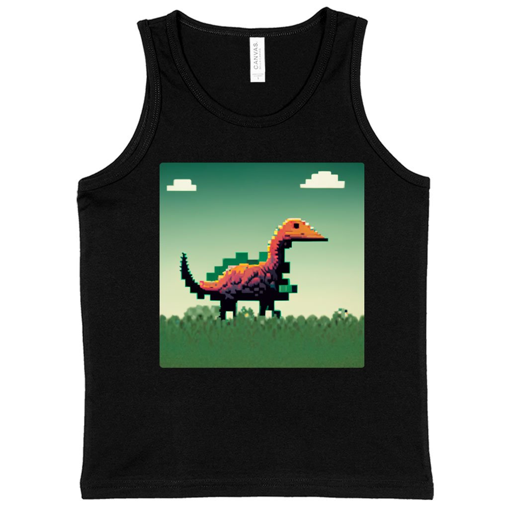 Cute Dinosaur Kids’ Jersey Tank – Retro Sleeveless T-Shirt | Shopamericaio