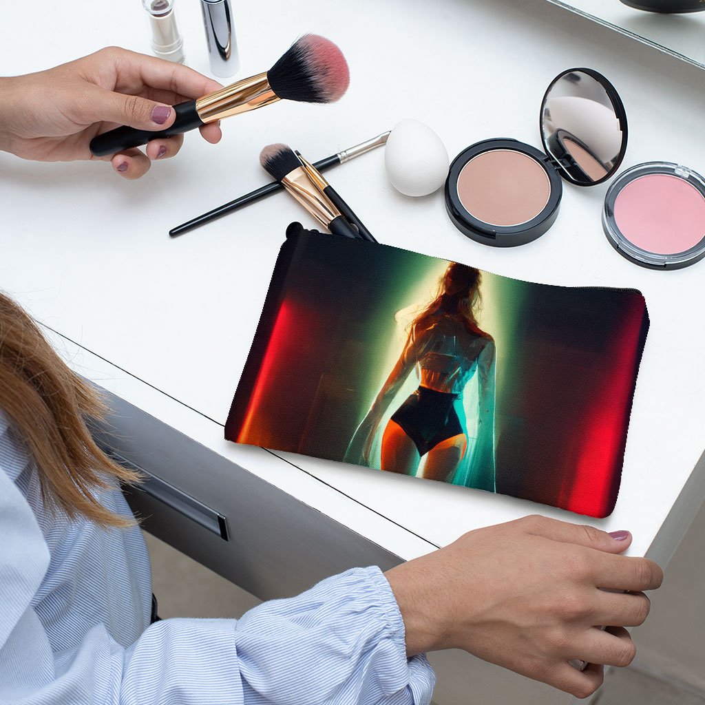 Fashion Model Art Makeup Bag – Fantasy Cosmetic Bag – Printed Makeup Pouch