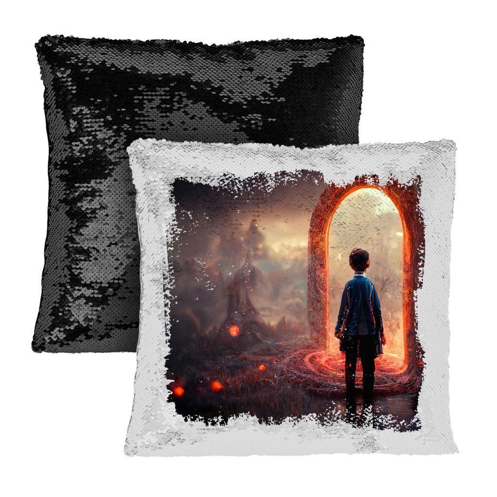 Magical World Fantasy Art Sequin Pillow Case – Portal Pillow Case