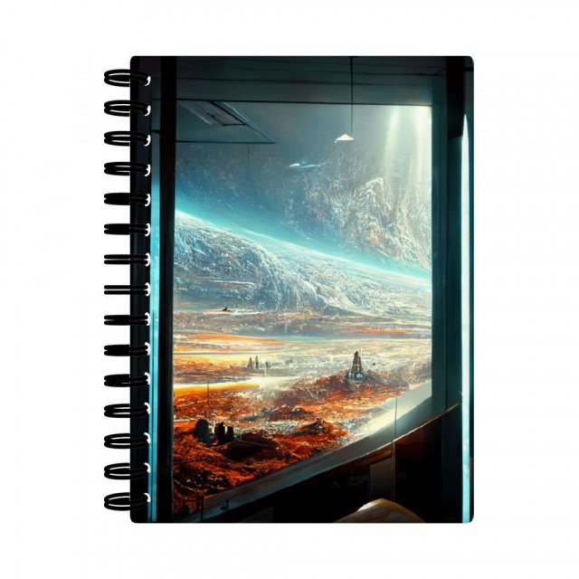 Futuristic Cities Fantasy Art Spiral Notebook – Cool Notebook | Shopamericaio