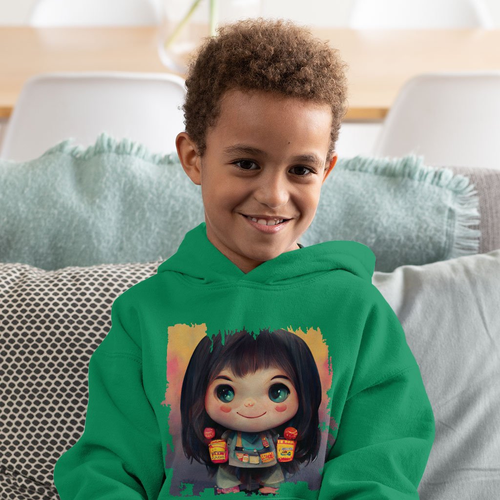 Anime Girl Cute Toddler Hoodie – Anime Print Toddler Hooded Sweatshirt