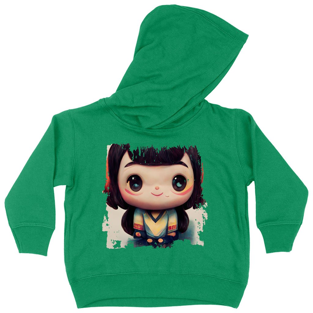 Anime Girl Smiling Toddler Hoodie – Anime Print Toddler Hooded Sweatshirt