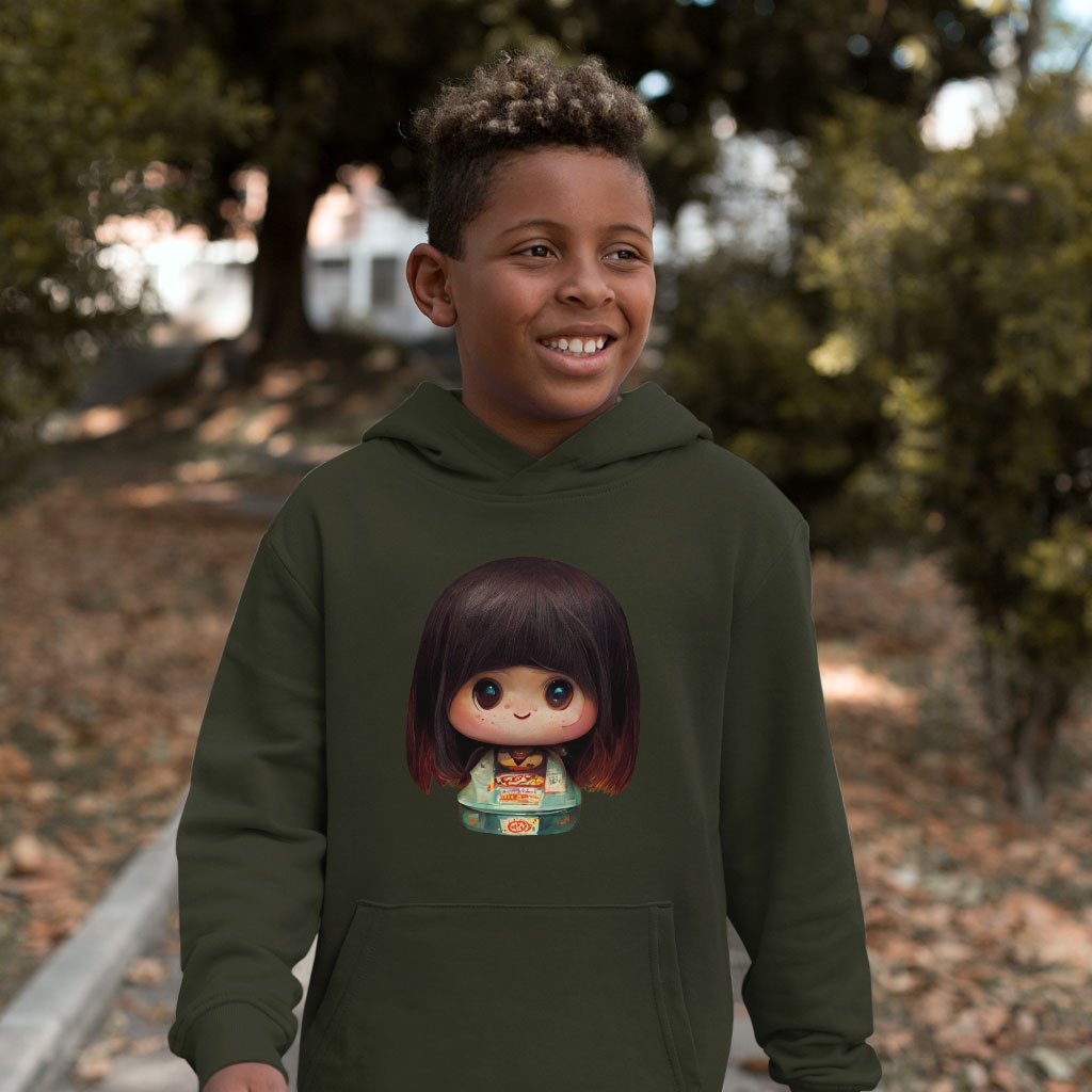 Girl Print Kids’ Sponge Fleece Hoodie – Japanese Kids’ Hoodie | Shopamericaio