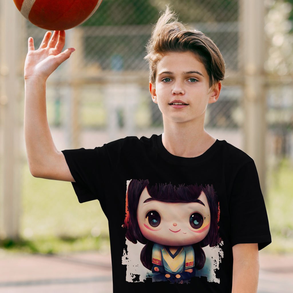 Anime Girl Smiling Kids’ T-Shirt – Anime Print T | Kawaii Baby Girl Sippy Cup