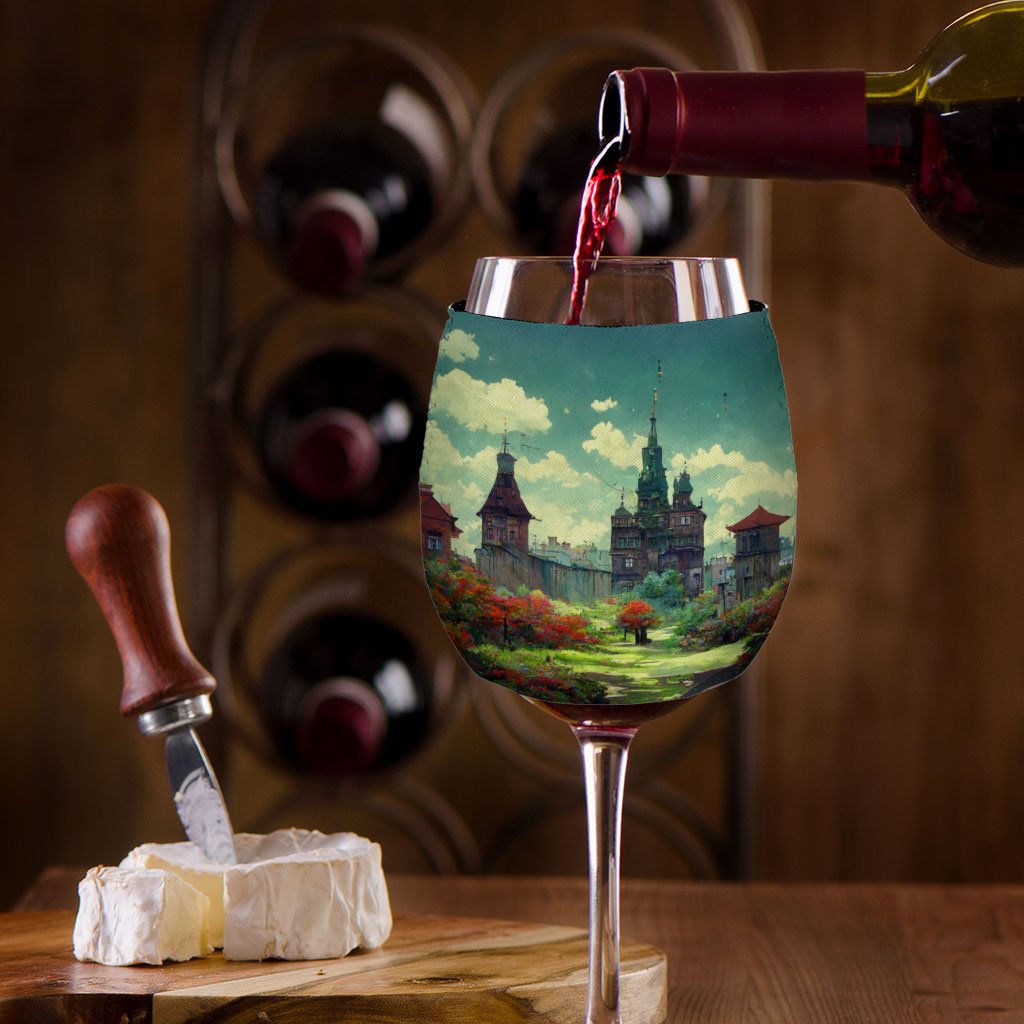 Cartoon City Art Wine Glass Sleeve – Anime Sleeves for Wine Glass