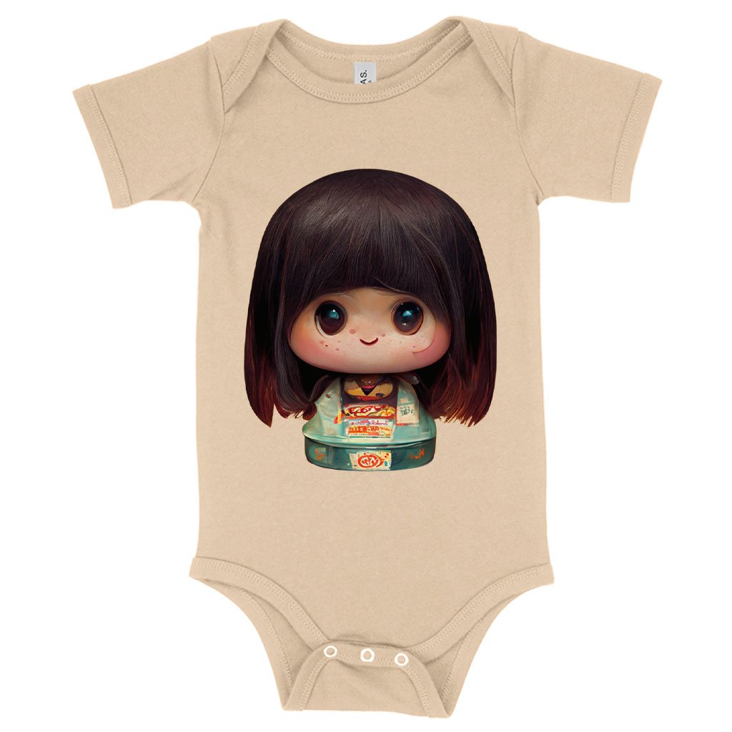 Girl Print Baby Jersey Onesie – Japanese Baby Onesie – Cute Baby One-Piece