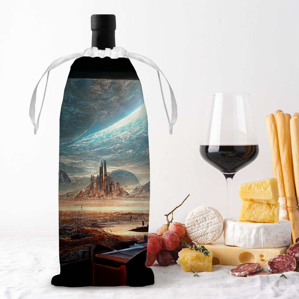 Space City Art Wine Tote Bag – Future World Wine Tote Bag | Demon Desk Mat